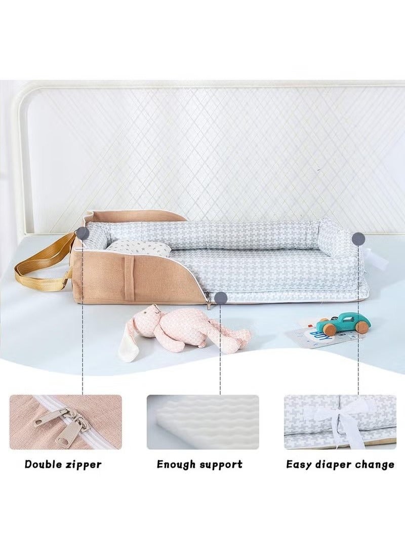 Baby Nest With 100% Cotton Muslin Cover, 0 - 12 Month - Image 4