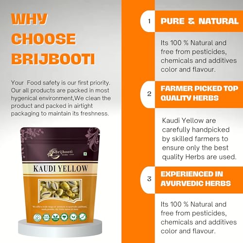 BrijBooti Natural Pili Kaudi - Yellow Kaudi - Yellow Kawri - Kodi - Peeli Cowrie - Laxmi and Diwali Puja Article (21 Pieces) - Image 5