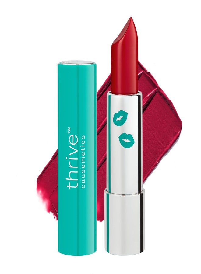 Thrive Causemetics Impact-FULL Smoothing Lipstick, Moisturizing Lip Makeup Essential with Vitamin E, Lightweight Creamy Lipstick for Women, Long Lasting, Vegan, Shade Jessica (Raspberry Red) - Image 1