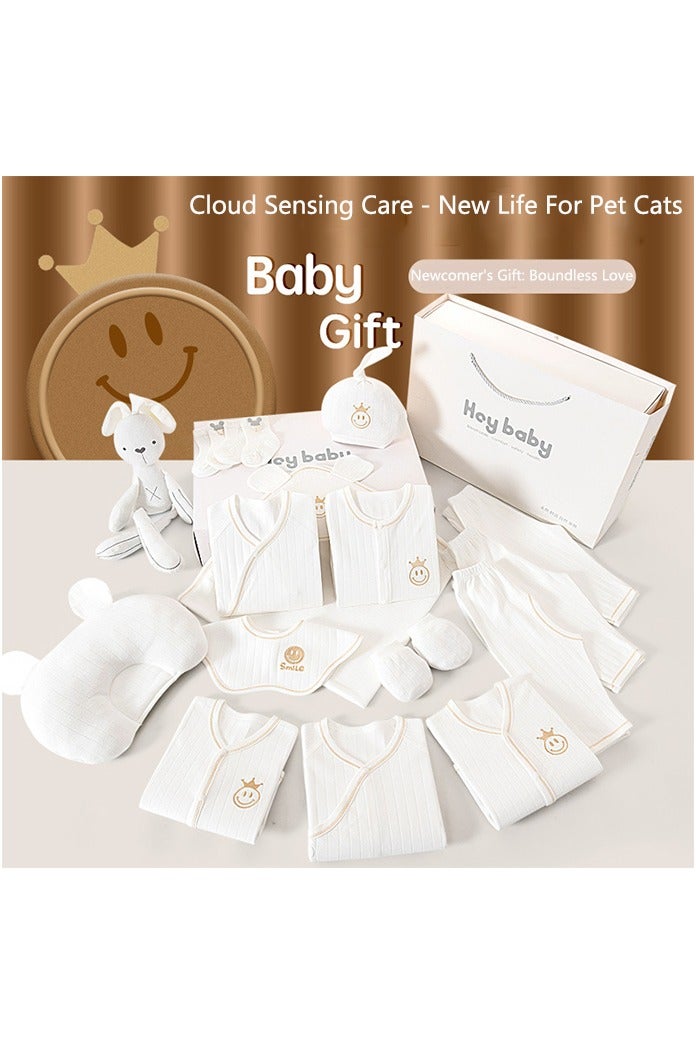 صحراء الواحة طقم هدايا حديثي الولادة، ٢٠ قطعة للعناية بالمولود الجديد، مصنوع من قطن خالص ١٠٠٪، مناسب للأولاد والبنات. يشمل الطقم ملابس أطفال ولوازم يومية. (متوفر لجميع فصول السنة، من عمر ٠ إلى ١٢ شهرًا) - Image 2