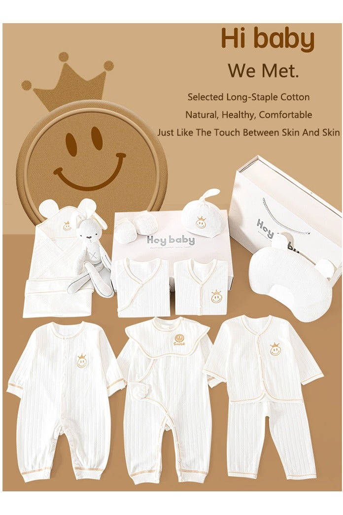 صحراء الواحة طقم هدايا حديثي الولادة، ٢٠ قطعة للعناية بالمولود الجديد، مصنوع من قطن خالص ١٠٠٪، مناسب للأولاد والبنات. يشمل الطقم ملابس أطفال ولوازم يومية. (متوفر لجميع فصول السنة، من عمر ٠ إلى ١٢ شهرًا) - Image 4