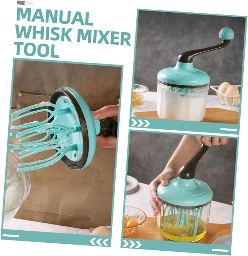 BIYALI Hand Mixer Whisker For Kitchen Hand Blender Plastic Manual Egg Beater Kitchen Baking Tool Hand Rotating Whisk Mixer For Blending Whisking Beating Stirring 1Pcs Multicolor - Image 4