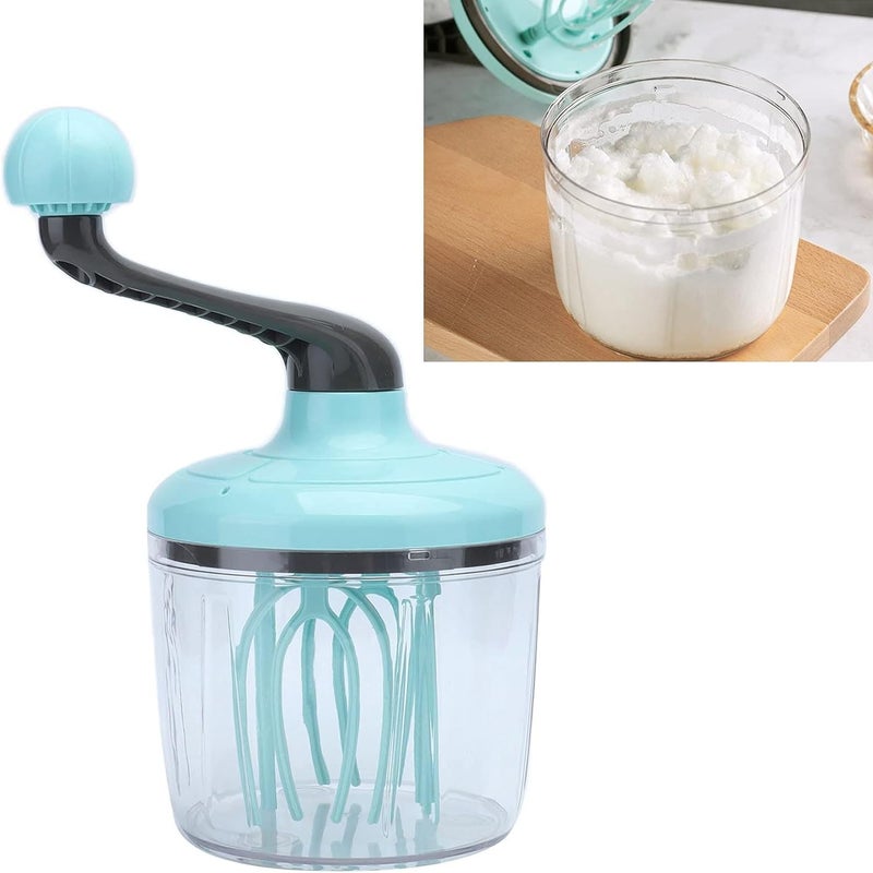 BIYALI Hand Mixer Whisker For Kitchen Hand Blender Plastic Manual Egg Beater Kitchen Baking Tool Hand Rotating Whisk Mixer For Blending Whisking Beating Stirring 1Pcs Multicolor - Image 1