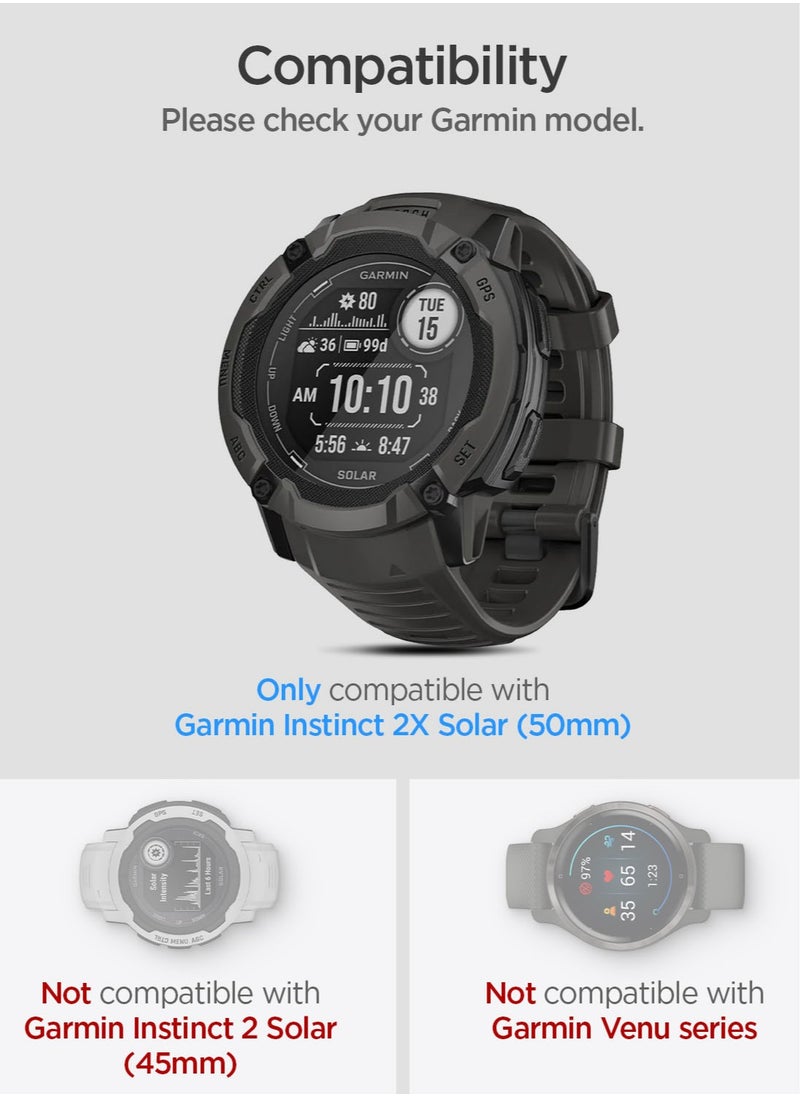 Spigen GLAStR EZ Fit for Garmin Instinct 2X Solar (50mm) Tempered Glass Screen Protector with Auto Align install kit - [2 Pack]  - Image 2