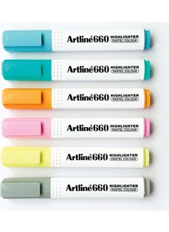 Artline 660 Pastel Series 6-Piece Highlighter Pen Set-1 