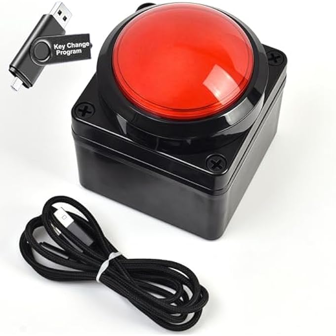 rayihni PROGRAMMABLE USB MACRO ENTER KEYBOARD, MAJOR POLICY DECISION BUTTON, ONE HANDED KEYBOARD PROGRAMMABLE SETTING KEYPAD, ENTER GAME PC SWITCH CONTROL KEYBOARD, CUSTOMIZED COMBINATION BUTTONS(RED) - Image 1