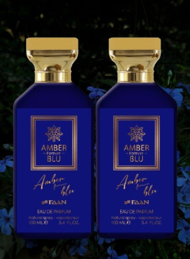 فاان 2 قطع عطر عنبر فورإفر بلو 100مل - Image 1