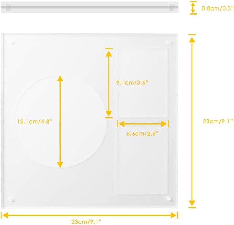 baskiss Photocard and CD Holder Stand, Acrylic Ablum Standing Display, 66 x 91 mm Card Cares Ultra Clear Trading Cases Protectors for Kpop Photocard Baseball Basketball Card Display (1CD+2Cards) - Image 3