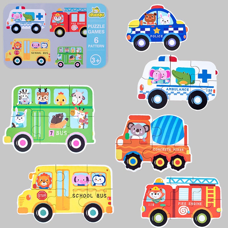 Infant Educational Animal Puzzle Gift Box Children'S Cognitive Matching Puzzle Kindergarten Early Education Companion Toy - Image 3