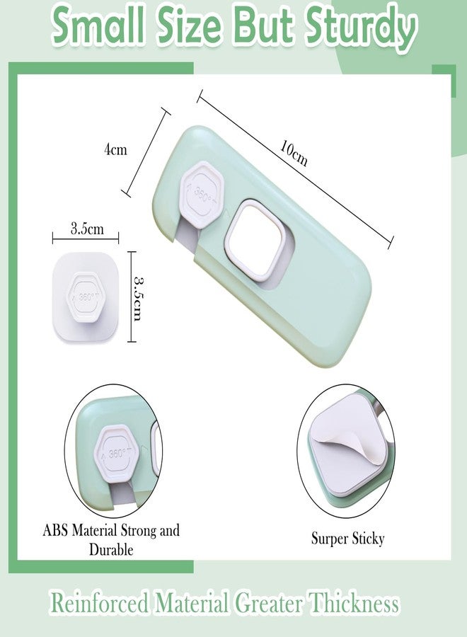 DEVHEART 2 Pcs Fridge Locks Child Proof, Refrigerator Lock, Strong Adhesive Fridge Door Lock, Easy Install Child Lock for Cupboard, Drawers, TV Cabinet, Essential Baby Safety Products. - Image 2