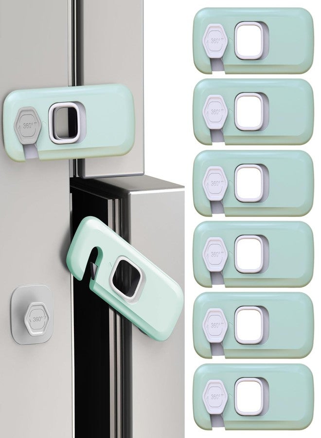 DEVHEART 2 Pcs Fridge Locks Child Proof, Refrigerator Lock, Strong Adhesive Fridge Door Lock, Easy Install Child Lock for Cupboard, Drawers, TV Cabinet, Essential Baby Safety Products. - Image 1