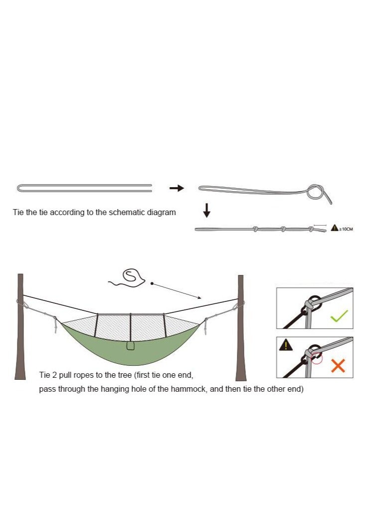 Hammock outdoor anti-mosquito hammock encrypted mesh with mosquito net picnic camping hammock - Image 3