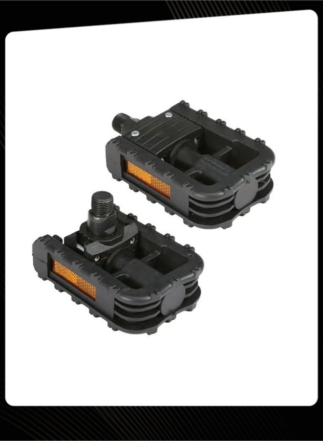 Pair of Foldable Bicycle Pedals, 9/16 Inch Universal Folding Bike Pedals with Reflective Strip, Non-Slip Cycling Pedals for Folding Bike, E-Bike, Mountain Bike - Image 5