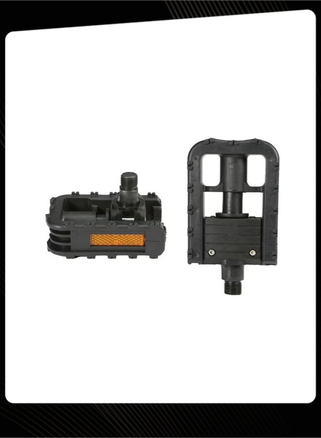 Pair of Foldable Bicycle Pedals, 9/16 Inch Universal Folding Bike Pedals with Reflective Strip, Non-Slip Cycling Pedals for Folding Bike, E-Bike, Mountain Bike - Image 1