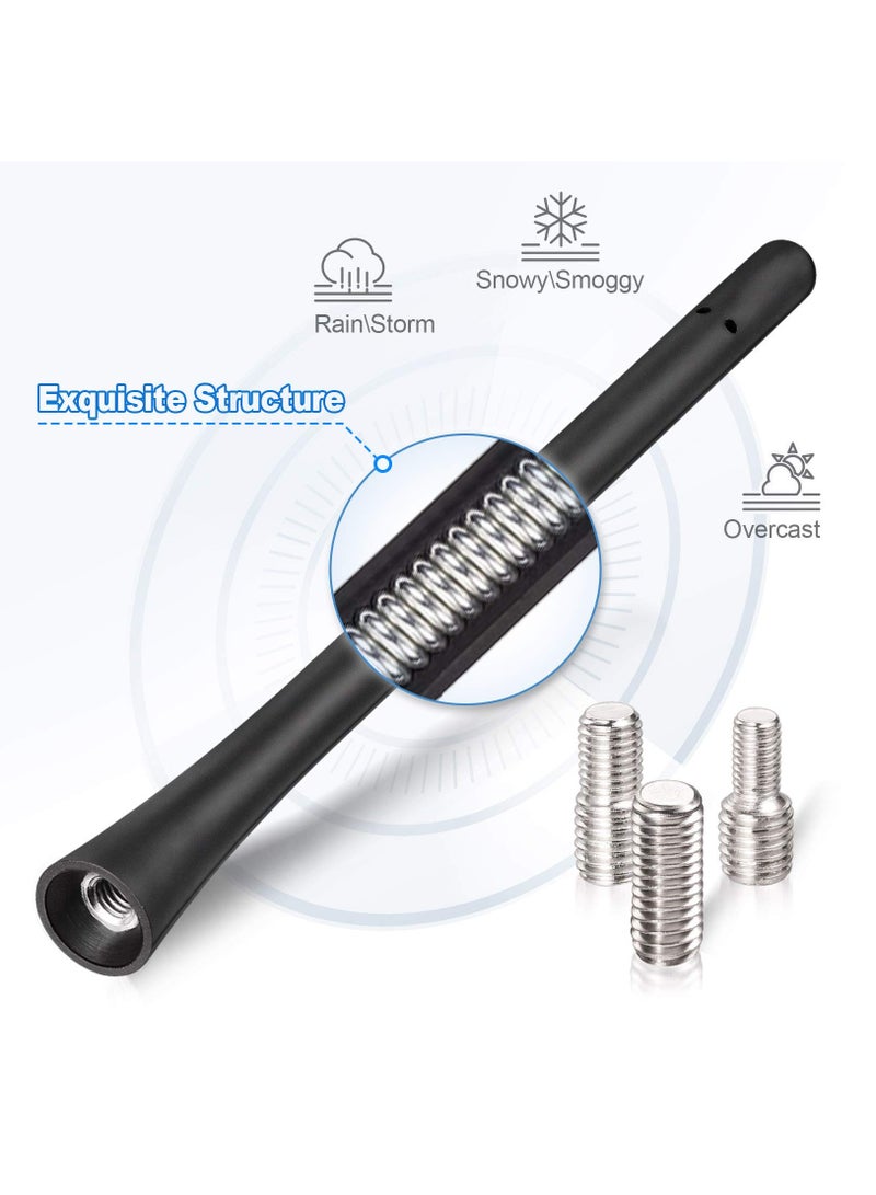 Hihonor Universal Car Aerial Antenna 17.5cm FM/DAB Car Radio Aerial Replacement Short Rod Vehicle Rubber Car Roof Mount Antenna Mast for Truck SUV, Screws in M4 M5 M6 - Image 5