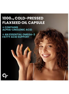 CARBAMIDE FORTE Cold Pressed Flaxseed Oil Omega 3 6 9 Capsules (1000mg) - 120 Capsules  - Image 4