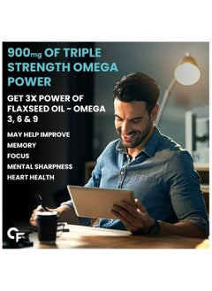 CARBAMIDE FORTE Cold Pressed Flaxseed Oil Omega 3 6 9 Capsules (1000mg) - 120 Capsules  - Image 5