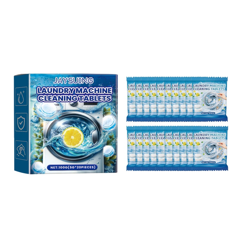 Jaysuing Washing Machine Stain Removal Tablets Gentle Care Special Tablets For Washing Machine Drum - Image 1