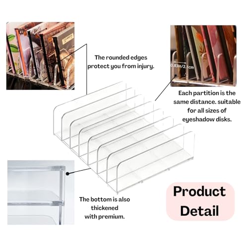 Flavizo Acrylic Makeup Organizer with 7 Sections | Clear Cosmetic Shelf for Dressing Table | Acrylic Drawer Organiser for Skincare, Office supplies, Phone and Wallets - Image 3
