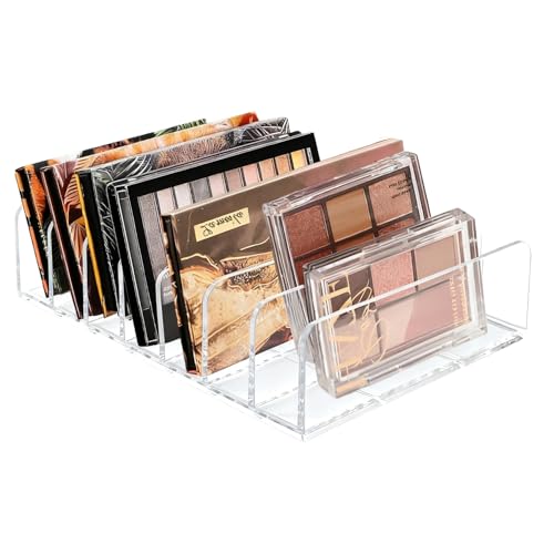 Flavizo Acrylic Makeup Organizer with 7 Sections | Clear Cosmetic Shelf for Dressing Table | Acrylic Drawer Organiser for Skincare, Office supplies, Phone and Wallets - Image 1