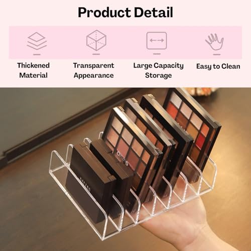 Flavizo Acrylic Makeup Organizer with 7 Sections | Clear Cosmetic Shelf for Dressing Table | Acrylic Drawer Organiser for Skincare, Office supplies, Phone and Wallets - Image 4