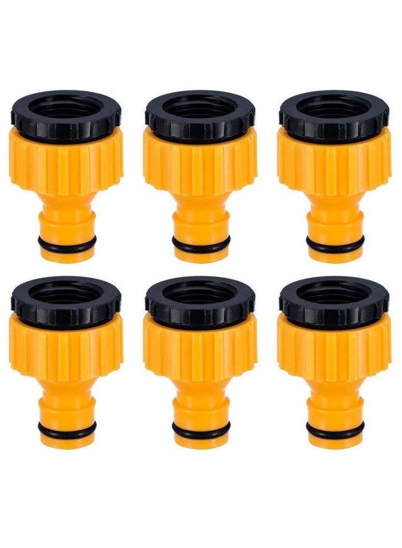 SANMUGEED 3/4 inch and 1/2 inch BSP 2in1 Plastic Outdoor Graden Hose Tap Connector Threaded Faucet Adapter 6 pack - Image 2