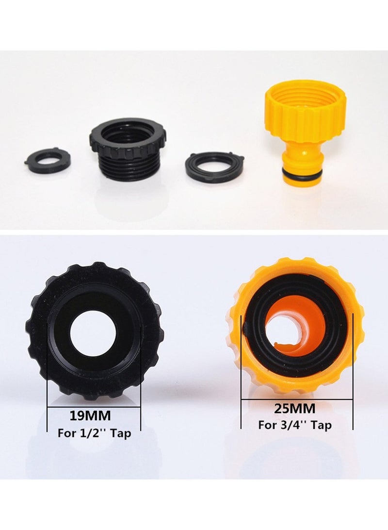 SANMUGEED 3/4 inch and 1/2 inch BSP 2in1 Plastic Outdoor Graden Hose Tap Connector Threaded Faucet Adapter 6 pack - Image 4