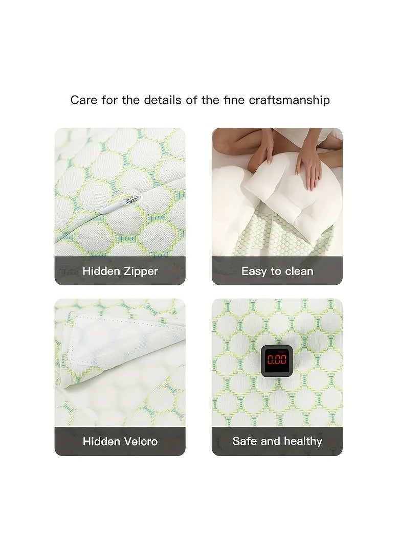 1pc SoftTouch Adjustable U-Shaped Pregnancy Pillow Full Body Support Cushion With Removable Cover Portable Back Support For Side Sleepers Made Of Polyester Fiber Material - Image 3