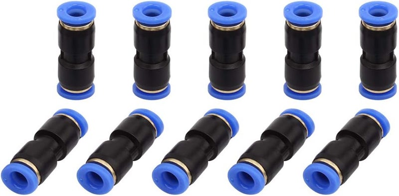 Sns 10mm Tube OD Plastic Straight Union Pipe Tube Fitting Straight Pneumatic Connector(10 PCS) SPU-10 - Image 1
