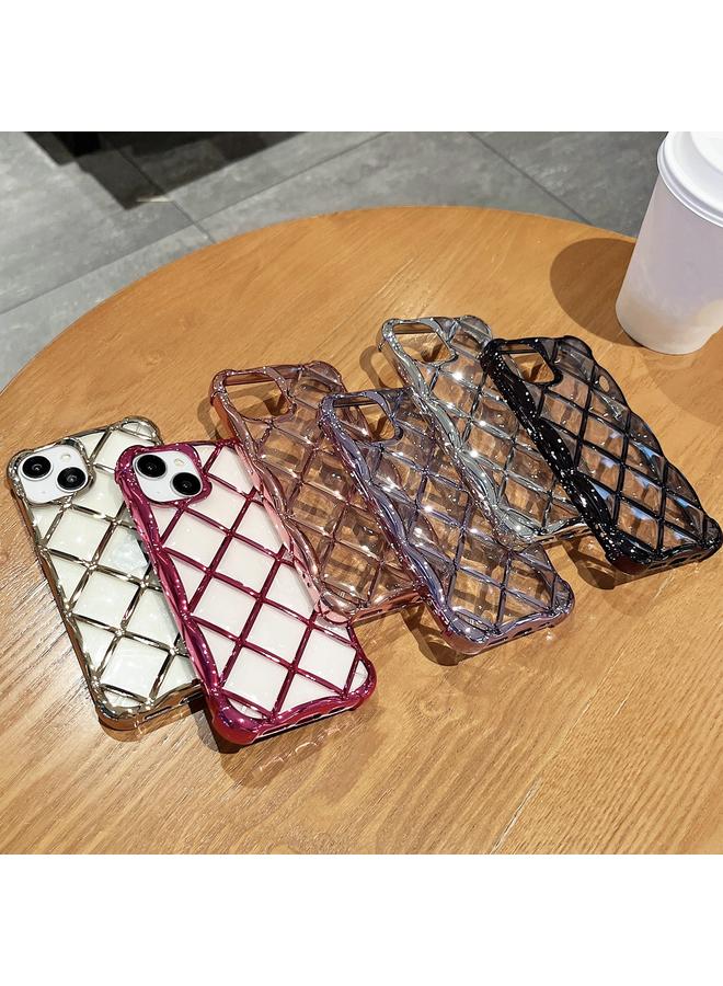 Zaboon Case For iPhone 12 / 12 Pro 3D Diamond Lattice Laser Engraving Phone Case - Image 2