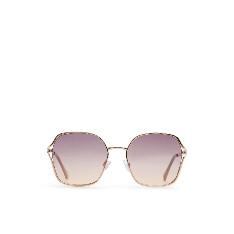 ALDO Onuwien Square Frame Sunglasses With Gold Accents