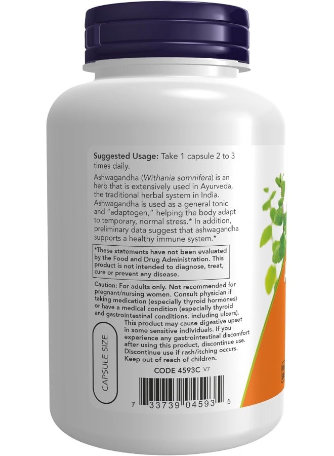 now Supplements, Ashwagandha (Withania Somnifera) 450 Mg (Standardized Extract), 180 Veg Capsules - Image 3