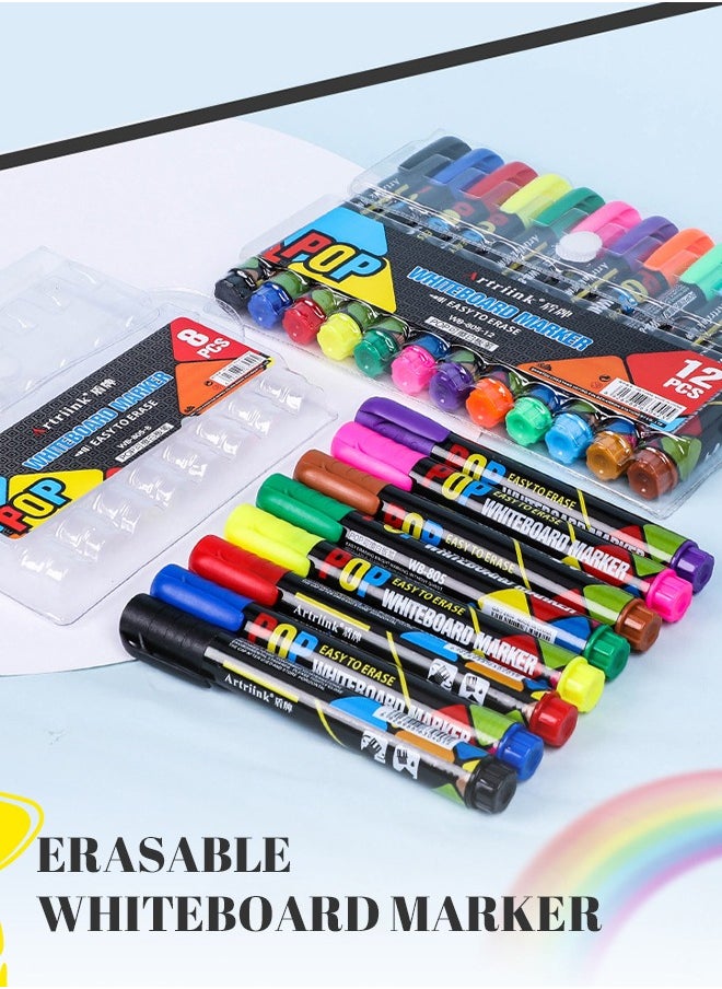 Ergonomic Whiteboard Erasable Marker, Comfortable Grip, Reduced Hand Fatigue