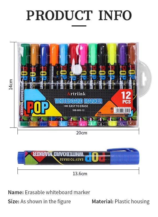 Ergonomic Whiteboard Erasable Marker, Comfortable Grip, Reduced Hand Fatigue