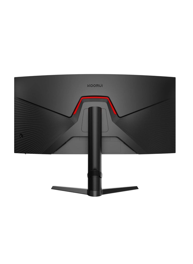 KOORUI Koorui 34E6UC 34" VA WQHD Curved VA Gaming Monitor, 165Hz Refresh Rate, 21 9 Aspect Ratio, 1ms Refresh Rate, FreeSync/G-Sync Technology, VESA Compatible, Black | 34E6UC  - Image 3