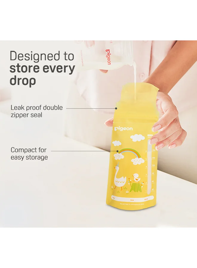 pigeon Breast Milk Storage Bags 180Ml, English/Arabic