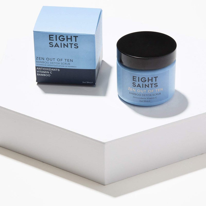 Eight Saints Zen Out Of Ten Bamboo Detox Face Scrub Exfoliator, Natural and Organic Daily Exfoliating Facial Scrub With Bamboo Fibers to Unclog Pores, Blackheads, Blemishes, and Dull Skin, 2 Ounces - Image 2