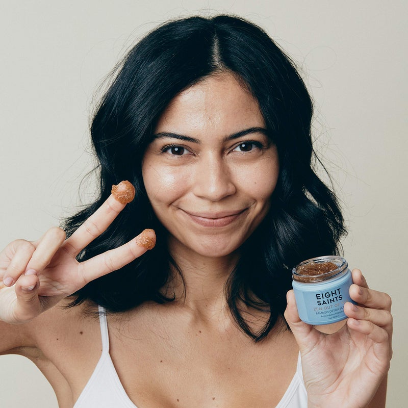 Eight Saints Zen Out Of Ten Bamboo Detox Face Scrub Exfoliator, Natural and Organic Daily Exfoliating Facial Scrub With Bamboo Fibers to Unclog Pores, Blackheads, Blemishes, and Dull Skin, 2 Ounces - Image 4