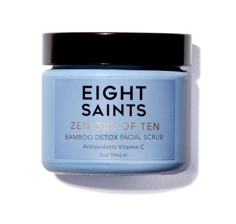 Eight Saints Zen Out Of Ten Bamboo Detox Face Scrub Exfoliator, Natural and Organic Daily Exfoliating Facial Scrub With Bamboo Fibers to Unclog Pores, Blackheads, Blemishes, and Dull Skin, 2 Ounces - Image 1
