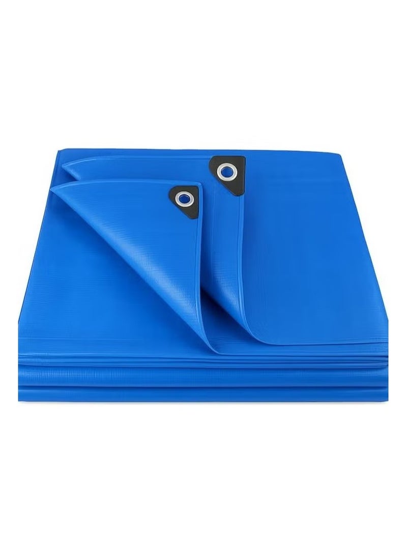 Blue Heavy Duty Tarpaulin Cover – Waterproof, Frost & Weather Resistant, UV Protection, Multi-Purpose Outdoor Tarp, 5m x 8m - Image 1