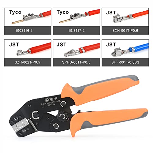 IWISS iCrimp XH2.0mm XH2.54mm XH3.96mm Dupont D-Sub Terminals JST Pin Crimper SN-01BM Crimping Tools for Crimper Plier for AWG 28-20 （0.08-0.5mm2） - Image 3