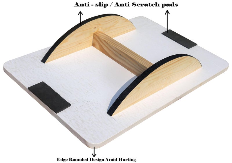 Homecute Balance Board Wobble Board for Physical Therapy, Standing Desk,Rocker Board, Core Training, Exercise Balance Stability Trainer for gym, home & Workout Made with MDF & Wood (Rectangle-Small) - Image 4