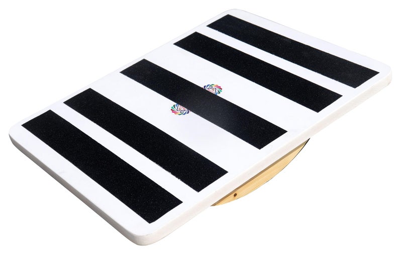 Homecute Balance Board Wobble Board for Physical Therapy, Standing Desk,Rocker Board, Core Training, Exercise Balance Stability Trainer for gym, home & Workout Made with MDF & Wood (Rectangle-Small) - Image 5