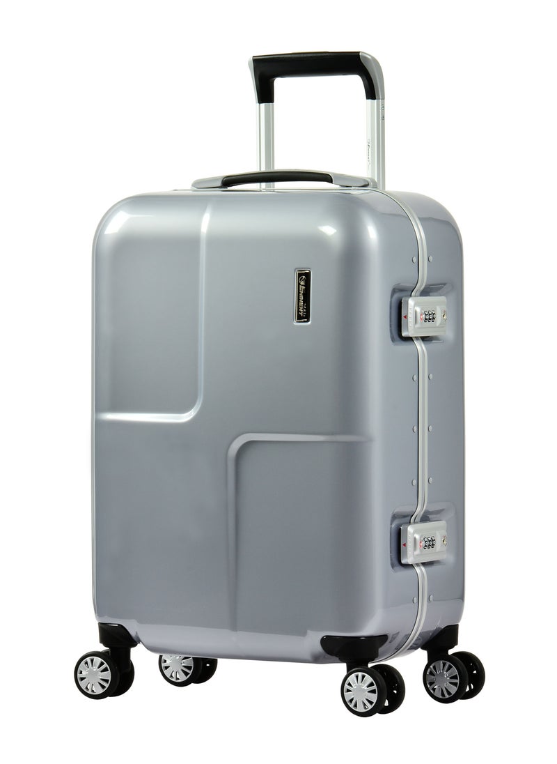 eminent Makrolon Polycarbonate Lightweight Travel Carry On Luggage Glamorous Suitcase with Double Spinner Wheels and TSA Approved Lock E9L0 Mirror Platinum  - Image 1