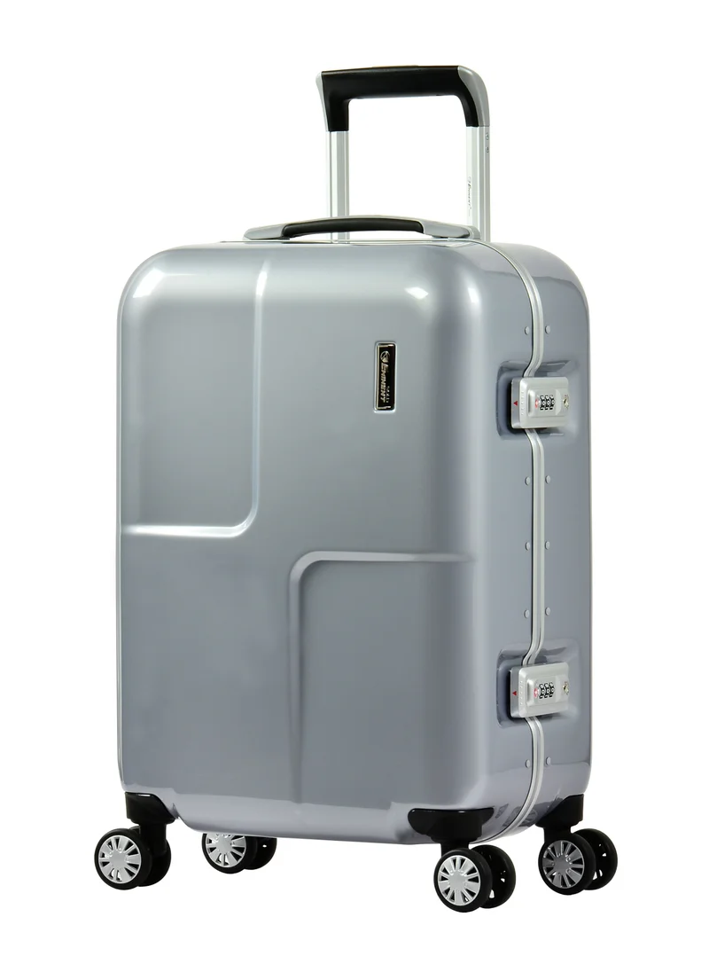 إيمينينت Makrolon Polycarbonate Lightweight Travel Carry On Luggage Glamorous Suitcase with Double Spinner Wheels and TSA Approved Lock E9L0 Mirror Platinum