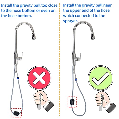 Xuchuan 14.80oz(420g/0.93lb) Universal Kitchen Pull Down Faucet Hose Weight Ball, Sink Basin Pull Out Sprayer Heavy Gravity Replacement Parts - Image 2