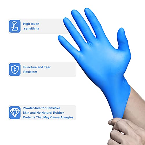 PEIPU Nitrile Disposable GlovesLarge 50PackPowder Free Cleaning Service Gloves Latex Free - Image 5