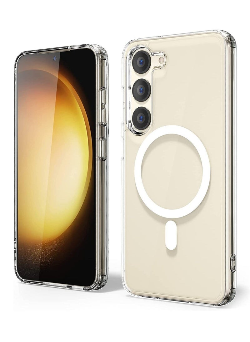 Raxoom Case/Cover Compatible with Samsung Galaxy S23 Plus Clear Case, Magnetic [Support Magsafe Charger] Cute Case for Men & Women,Shockproof Hard Back for Samsung Galaxy S23 Plus Phone 2023 - MS Clear - Image 1