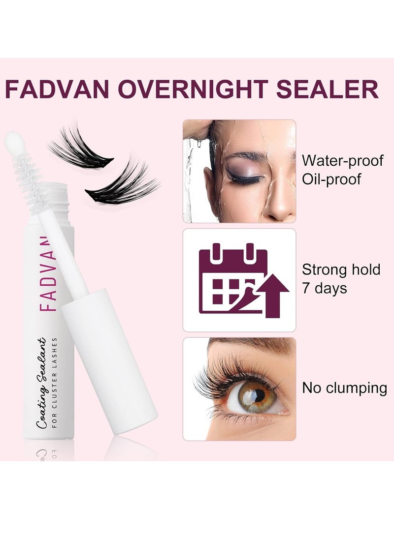 FADVAN - Lash Sealant for Eyelash Extensions Overnighter Lash Sealer For Cluster Lashes DIY Lash Extension Coating Long-Lasting 2 Weeks Lash Seal By FADVAN (5ml, Clear) - Image 1