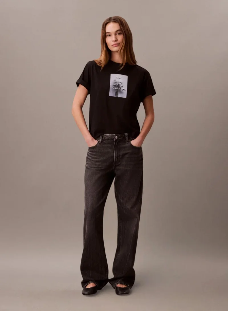 Calvin Klein Jeans Flower Logo Boxy T-Shirt